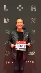 Anna with her London marathon medal